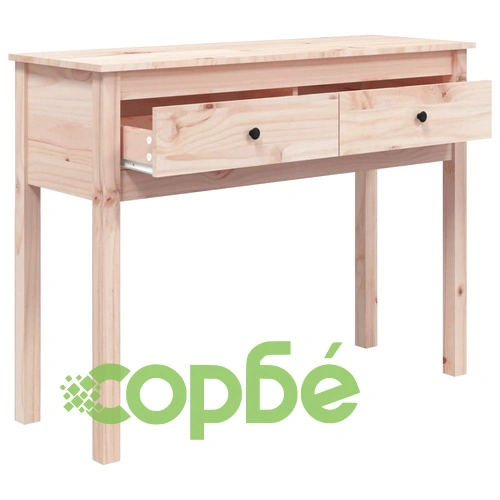 Конзолна маса 100x35x75 см борово дърво масив ➤ топ цена ➤ sorbe.bg