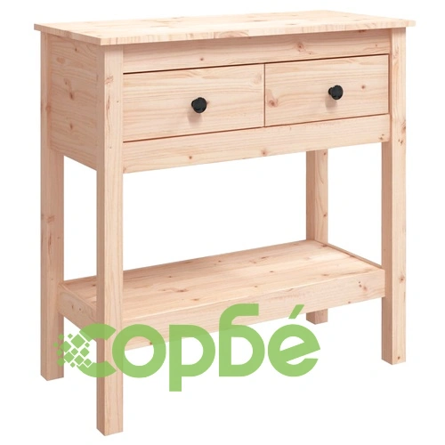 Конзолна маса, 75x35x75 см, борово дърво масив ➤ топ цена ➤ sorbe.bg