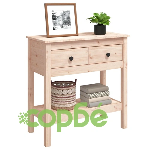 Конзолна маса, 75x35x75 см, борово дърво масив ➤ топ цена ➤ sorbe.bg