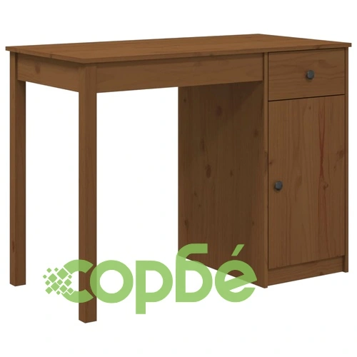 Бюро, меденокафяво, 100x50x75 см, борово дърво масив ➤ топ цена ➤ sorbe.bg