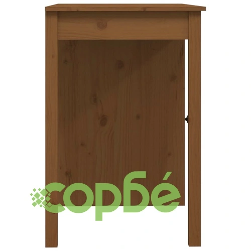 Бюро, меденокафяво, 100x50x75 см, борово дърво масив ➤ топ цена ➤ sorbe.bg