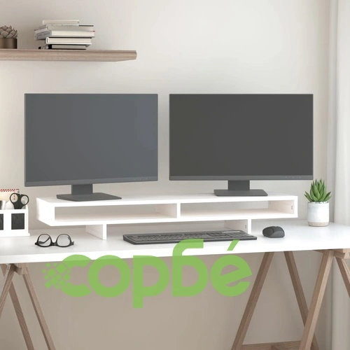 Поставка за монитор, бяла, 100x27x14 см, бор масив на топ цена от sorbe.bg Поставка за монитор, бяла, 100x27x14 см, бор масив ➤ топ цена ➤ sorbe.bg