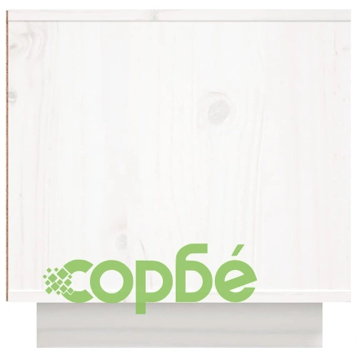 ТВ шкаф, бял, 156x40x40 см, бор масив ➤ топ цена ➤ sorbe.bg