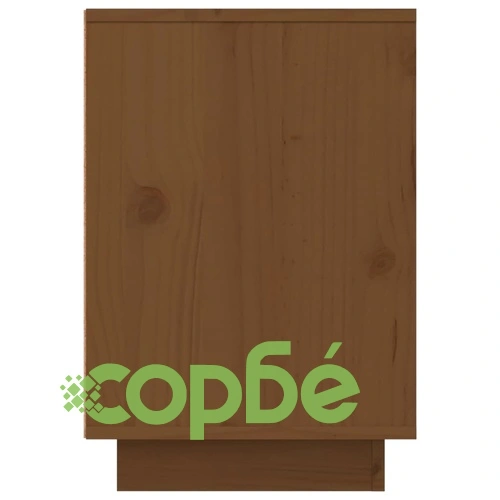 Нощно шкафче, меденокафяво, 50x34x50 см, борово дърво масив ➤ топ цена ➤ sorbe.bg