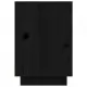 Нощно шкафче, черно, 50x34x50 см, борово дърво масив