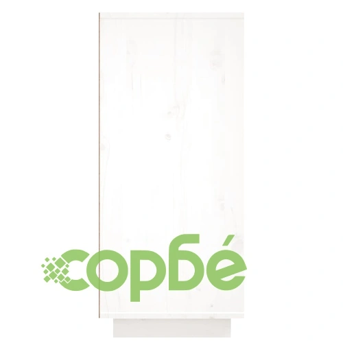 Сайдборд, бял, 120x35x80 см, бор масив ➤ топ цена ➤ sorbe.bg