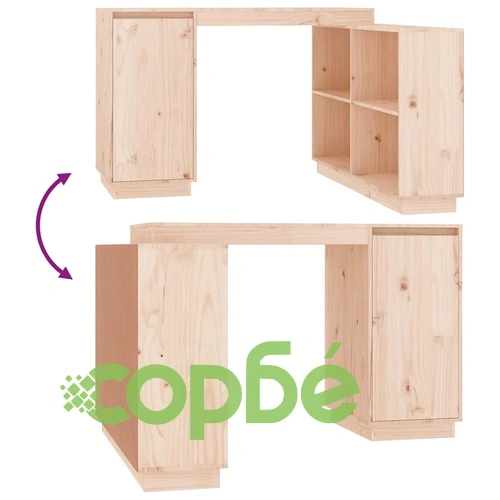 Бюро, 110x50x75 см, борово дърво масив ➤ топ цена ➤ sorbe.bg