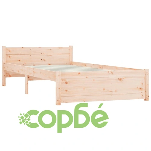 Рамка за легло, масивно дърво, 75x190 см, Small Single ➤ топ цена ➤ sorbe.bg