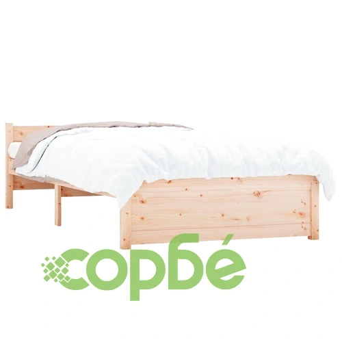 Рамка за легло, масивно дърво, 75x190 см, Small Single ➤ топ цена ➤ sorbe.bg