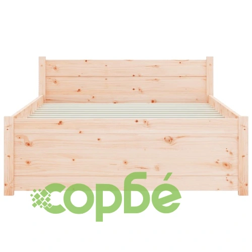 Рамка за легло, масивно дърво, 75x190 см, Small Single ➤ топ цена ➤ sorbe.bg