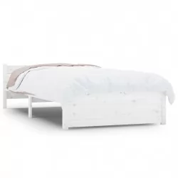 Рамка за легло, бяла, дърво масив, 90x190 см, 3FT Single