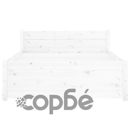 Рамка за легло, бяла, масивно дърво, 90х200 см ➤ топ цена ➤ sorbe.bg