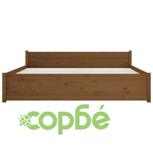 Рамка за легло, меденокафява, дърво, 150x200 cм, King Size ➤ топ цена ➤ sorbe.bg