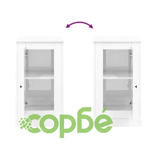 Сайдборд, 2 бр, бял гланц, 37,5x35,5x67,5 см, инженерно дърво ➤ топ цена ➤ sorbe.bg