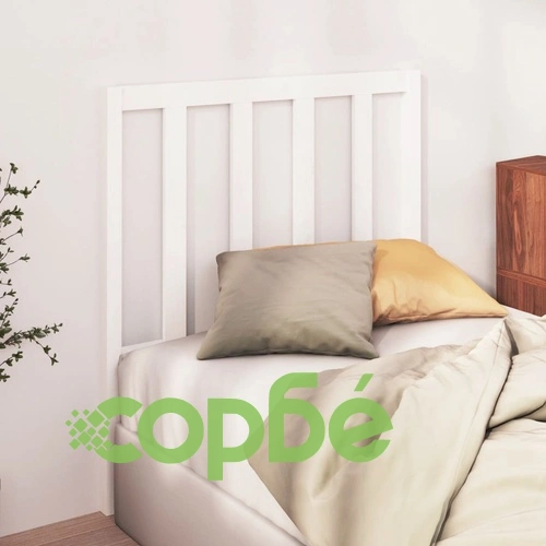 Горна табла за легло, бяла, 81x4x100 см, бор масив ➤ топ цена ➤ sorbe.bg