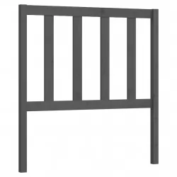 Горна табла за легло, сива, 96x4x100 см, бор масив