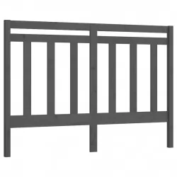 Горна табла за легло, сива, 141x4x100 см, бор масив