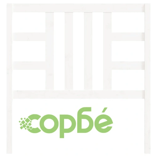 Горна табла за легло, бяла, 96x4x100 см, бор масив ➤ топ цена ➤ sorbe.bg