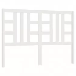 Горна табла за легло, бяла, 126x4x100 см, бор масив