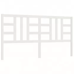Горна табла за легло, бяла, 206x4x100 см, бор масив