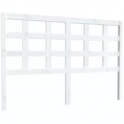 Горна табла за легло, бяла, 145,5x4x100 см, бор масив