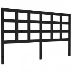 Горна табла за легло, черна, 165,5x4x100 см, бор масив