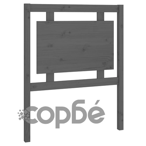 Горна табла за легло, сива, 80,5x4x100 см, бор масив ➤ топ цена ➤ sorbe.bg
