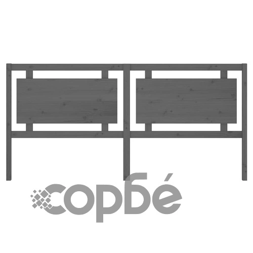Горна табла за легло, сива, 205,5x4x100 см, бор масив ➤ топ цена ➤ sorbe.bg
