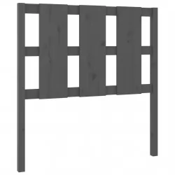 Горна табла за легло, сива, 105,5x4x100 см, бор масив