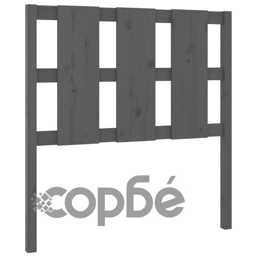 Горна табла за легло, сива, 105,5x4x100 см, бор масив ➤ топ цена ➤ sorbe.bg