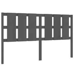 Горна табла за легло, сива, 185,5x4x100 см, бор масив