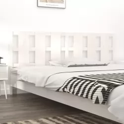 Горна табла за легло, бяла, 205,5x4x100 см, бор масив