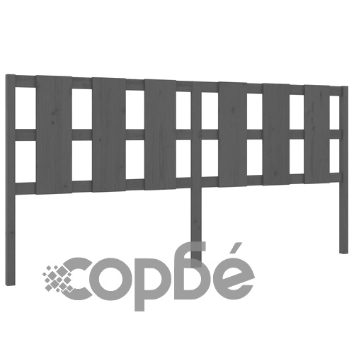 Горна табла за легло, сива, 205,5x4x100 см, бор масив ➤ топ цена ➤ sorbe.bg