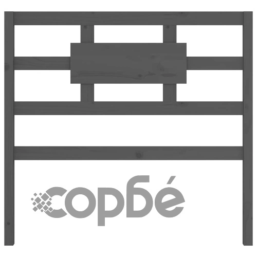 Горна табла за легло, сива, 95,5x4x100 см, бор масив ➤ топ цена ➤ sorbe.bg