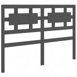 Горна табла за легло, сива, 125,5x4x100 см, бор масив