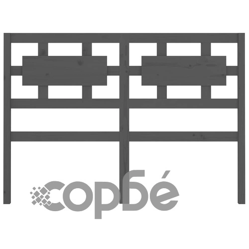 Горна табла за легло, сива, 205,5x4x100 см, бор масив ➤ топ цена ➤ sorbe.bg