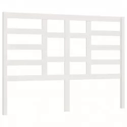 Горна табла за легло, бяла, 126x4x104 см, бор масив