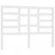 Горна табла за легло, бяла, 141x4x104 см, бор масив
