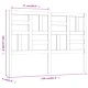 Горна табла за легло, сива, 156x4x104 см, бор масив