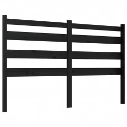 Горна табла за легло, черна, 206x4x100 см, бор масив