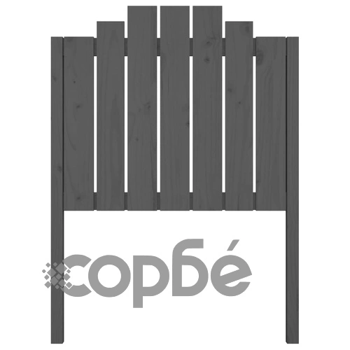 Горна табла за легло, сива, 81x4x110 см, бор масив ➤ топ цена ➤ sorbe.bg