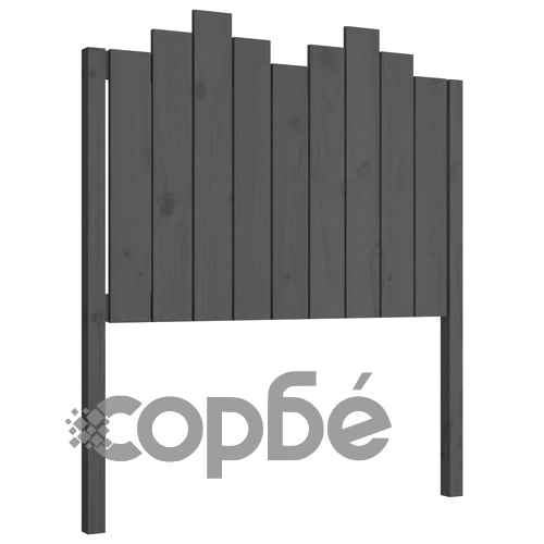 Горна табла за легло, сива, 96x4x110 см, бор масив ➤ топ цена ➤ sorbe.bg