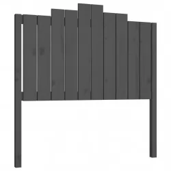 Горна табла за легло, сива, 106x4x110 см, бор масив