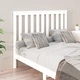 Горна табла за легло, бяла, 141x6x101 см, бор масив