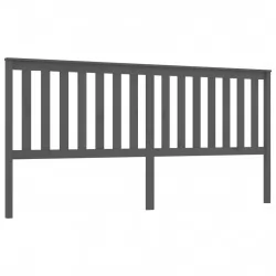 Горна табла за легло, сива, 206x6x101 см, бор масив