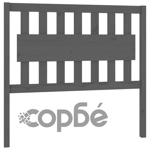 Горна табла за легло, сива, 105,5x4x100 см, бор масив ➤ топ цена ➤ sorbe.bg