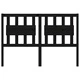 Горна табла за легло, черна, 125,5x4x100 см, бор масив