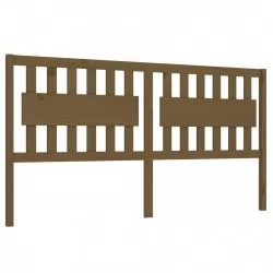 Горна табла за легло, меденокафява, 145,5x4x100 см, бор масив