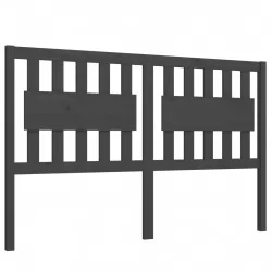 Горна табла за легло, сива, 155,5x4x100 см, бор масив