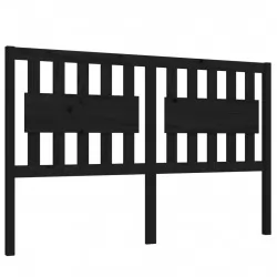 Горна табла за легло, черна, 155,5x4x100 см, бор масив